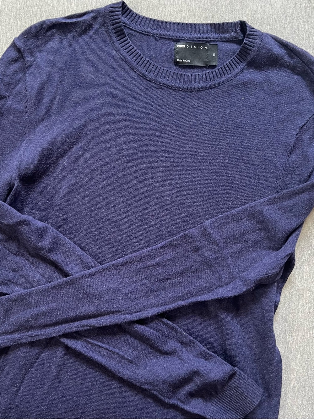 ASOS Men's Dark Navy Crewneck Sweater